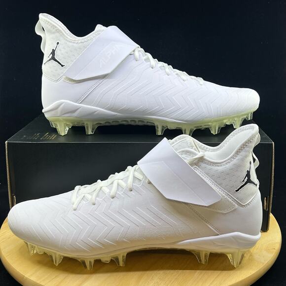 Nike Jordan Alpha Menace Pro 2 Mid SMU P White Black CV1676 103 Men's Size 12.5 - Picture 1 of 10